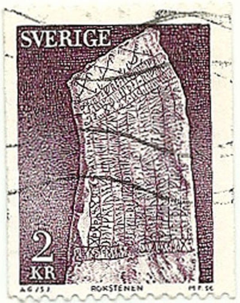 Ag sj, rokstenen, m f sc, sverige 2kr, sem picotes laterais