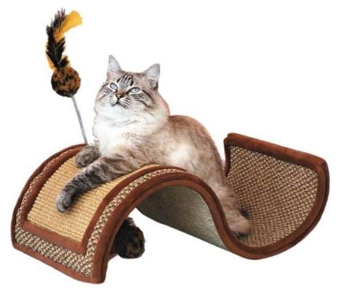 Arranhador Para Gatos Curvo Em Carpete E Sisal Para Gatos