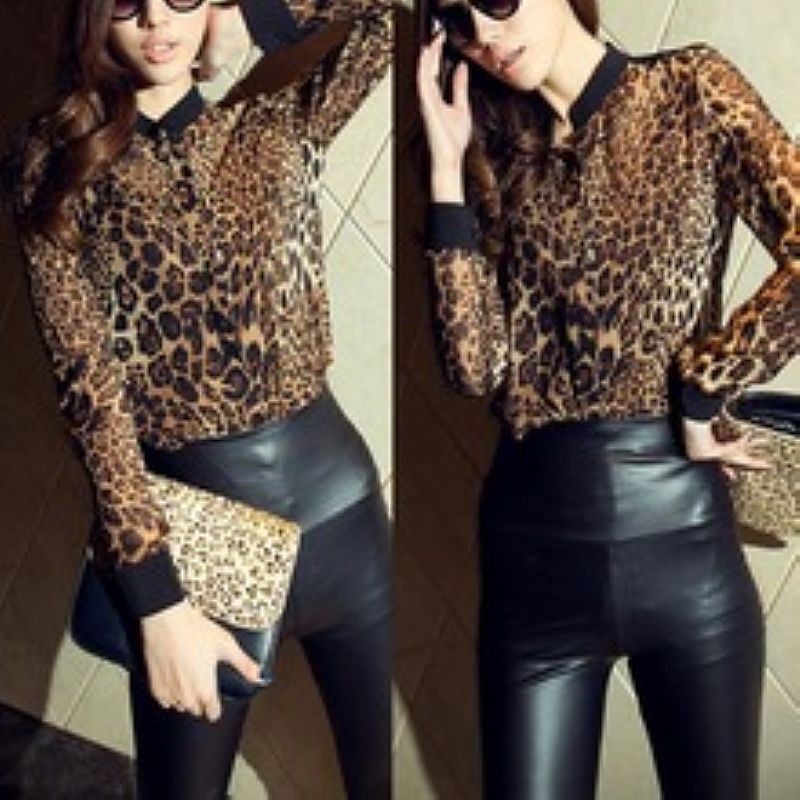 Blusa feminina leopard cod. 933