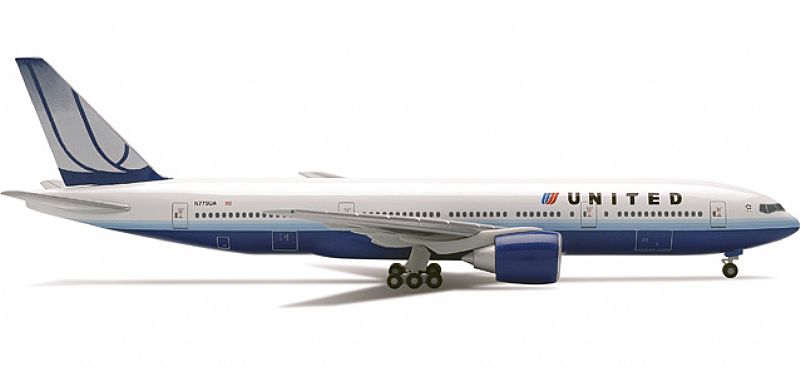 Boeing  em miniatura united escala  metal