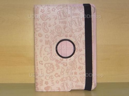Capa Case Giratória 360 Desenhos ROSA Salmão Tablet