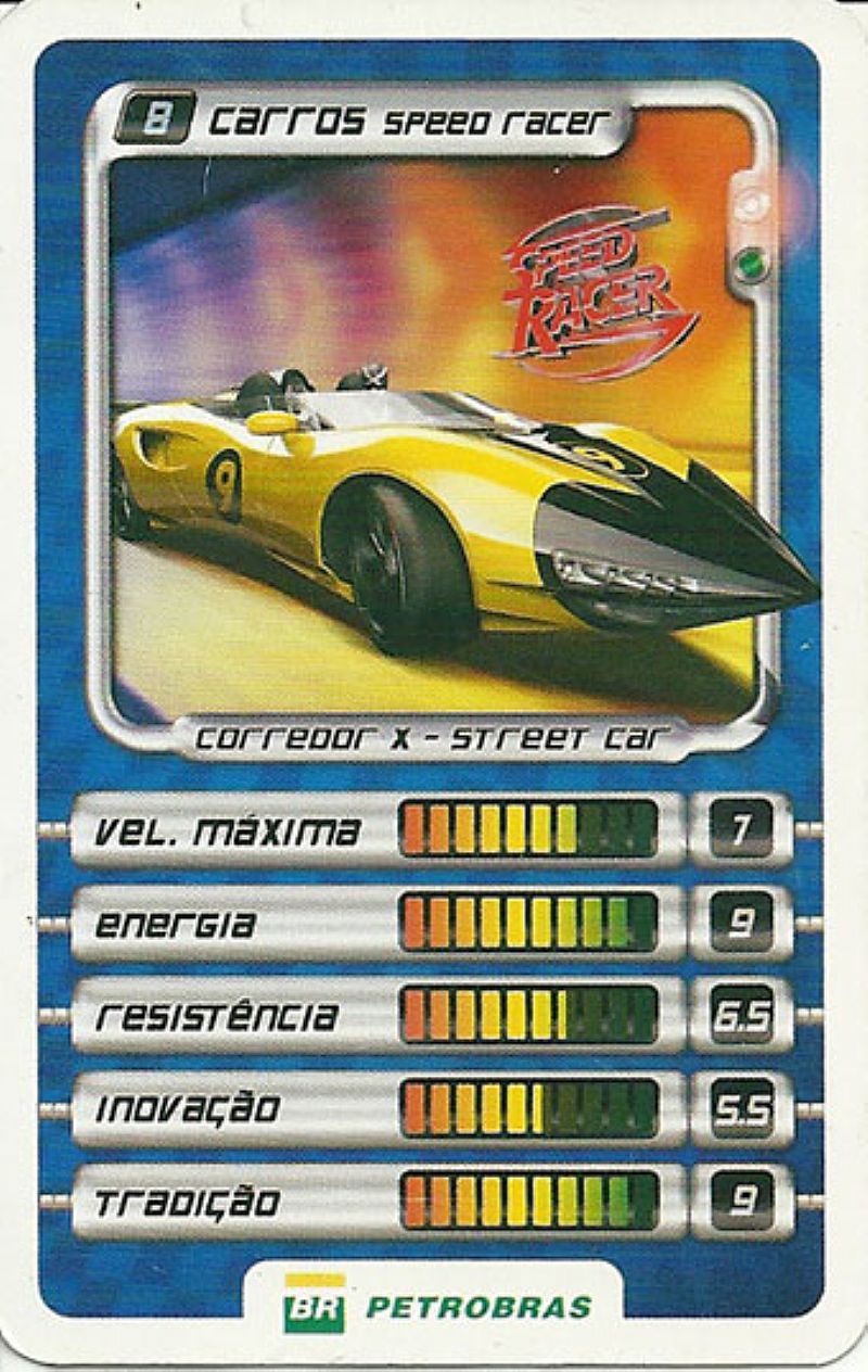 Carros speed racer nº 8, corredor x street car, 2 na