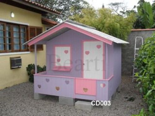 Casa de boneca para menina em madeira 2m x 2m modelo CD003