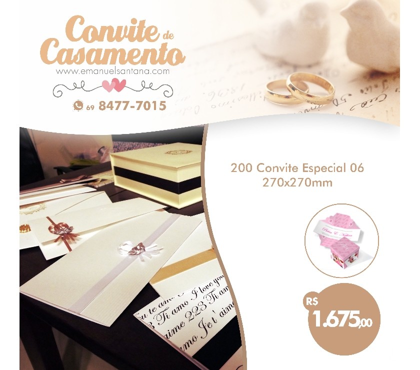 Convites para casamento - Vários modelos