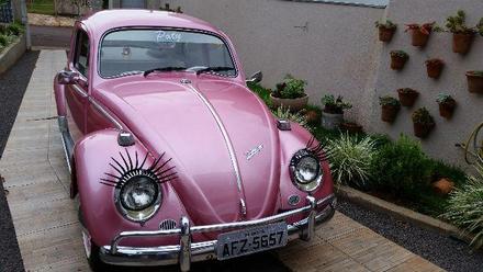 Fusca Rosa Perolizado - Ubiratã - Automóvel / Carro -