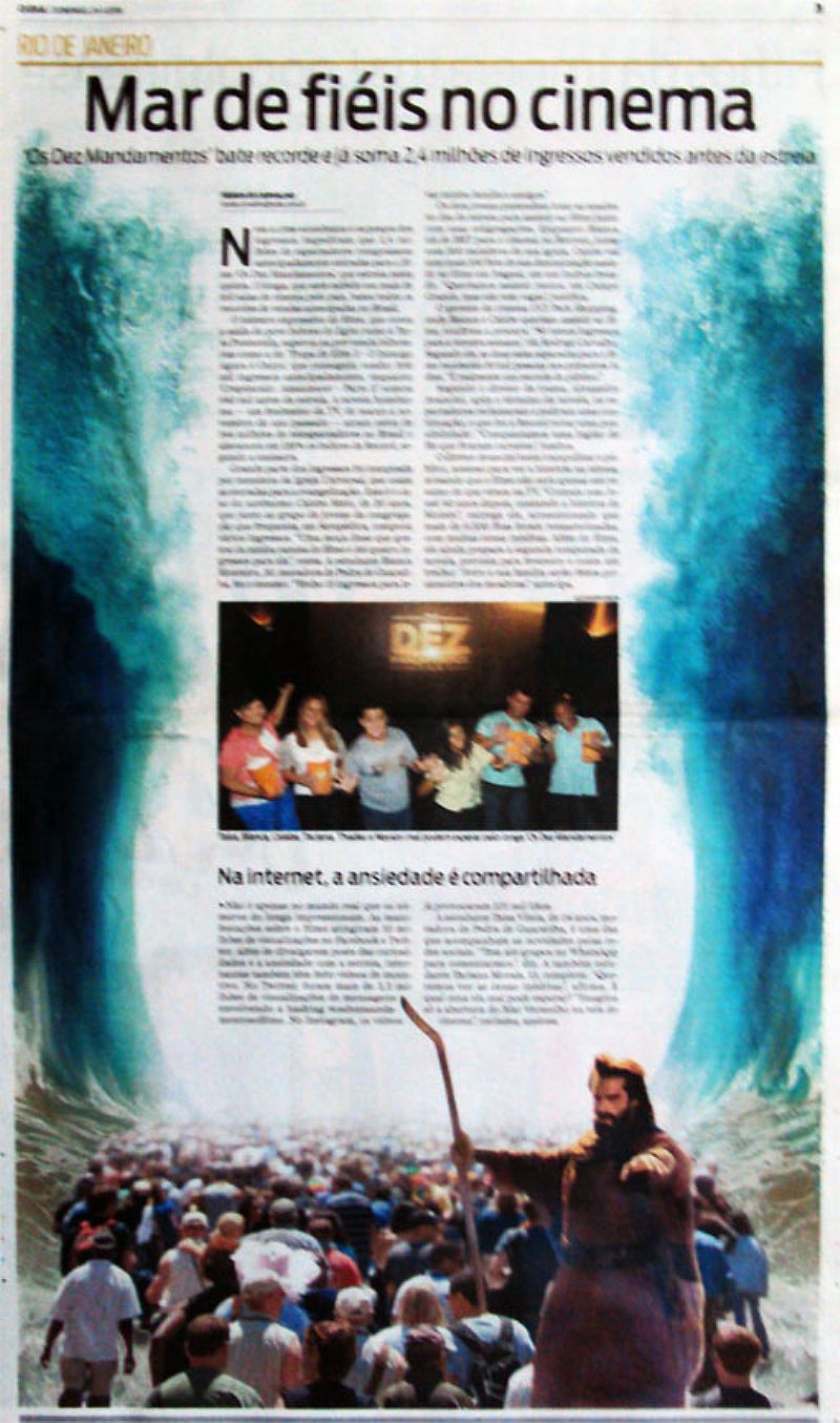 Os 10 mandamentos, mar de fieis no cinema bate recorde