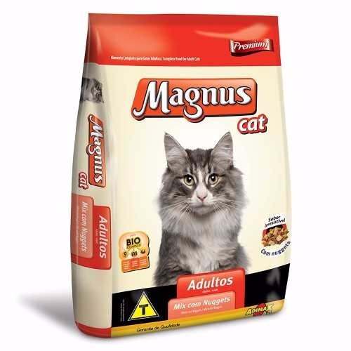 Ração Magnus Premium Gatos Adultos Mix Nuggets