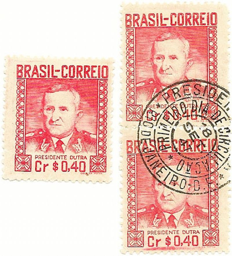Selo duplo e 1 solo vermelho, presidente eurico gaspar