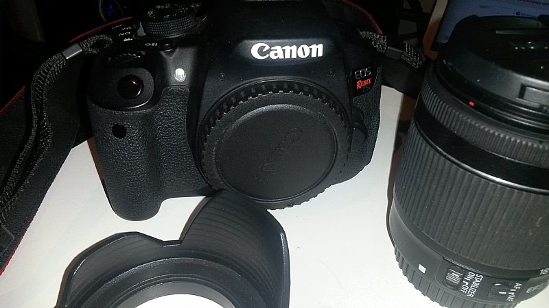 Canon t5i  mm 3.5 stm bolsa camera, bolsa lente e tripe