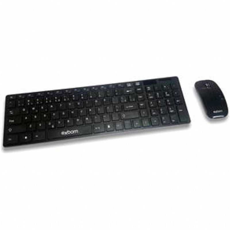 Kit teclado mouse sem fio combo bk-sghz - exbom