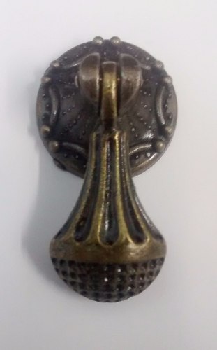 Puxador Colonial Bronze Cristaleira Médio, Ferro Zamak