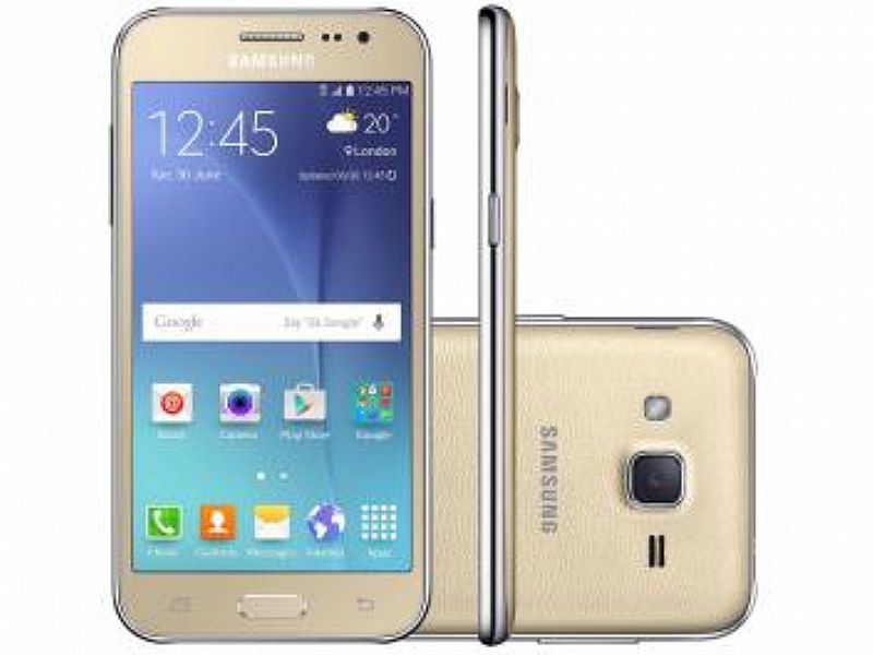 Smartphone samsung galaxy j2 tv duos 8gb dourado - dual chip