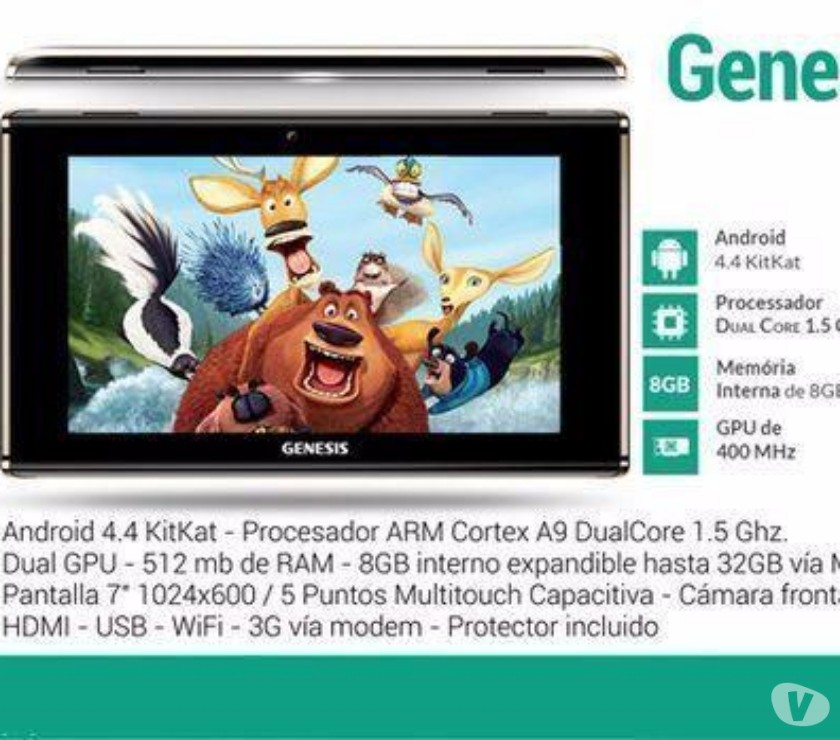Tablet Genesis Gt- Dual Core 1.5ghz Hdmi Android 4.4NOVO