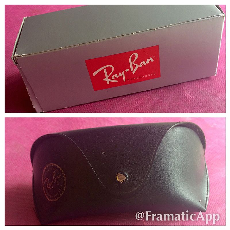 Óculos de sol ray-ban marrom e dourado modelo: rb