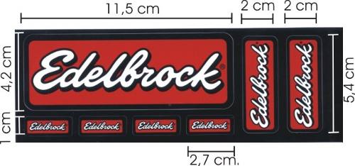 Cartela Adesivos Americano Edelbrock Summit Racing Mopar Ltd