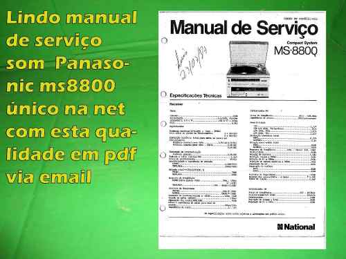 Manual De Serviço Panasonic Ms Ms  Em Pdf