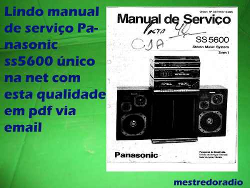 Manual De Serviço Panasonic Ss Ss  Em Pdf