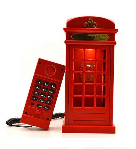Telefone Com Fio Modelo Cabine Telefônica Londres Vintage