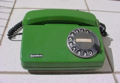 Telefone De Teclas Gradiente Anos  Verde Funcionando !!