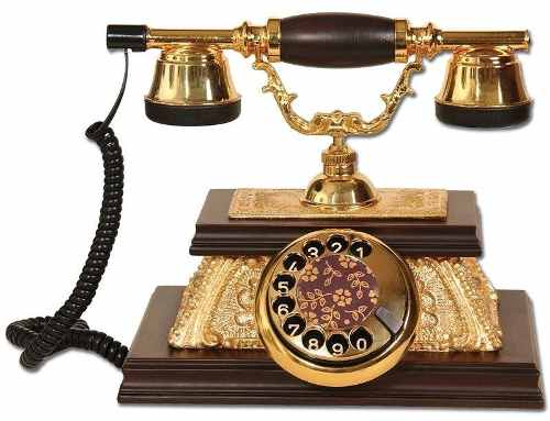 Telefone Folheado Decorativo (beira-mar Madeira) H