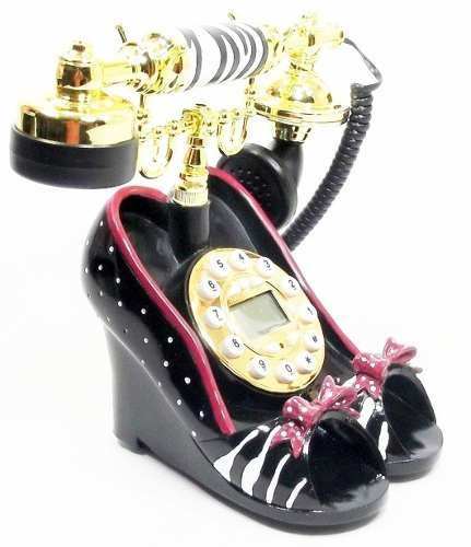 Telefone Retro De Mesa Vintage Sapatos = Pronta Entrega