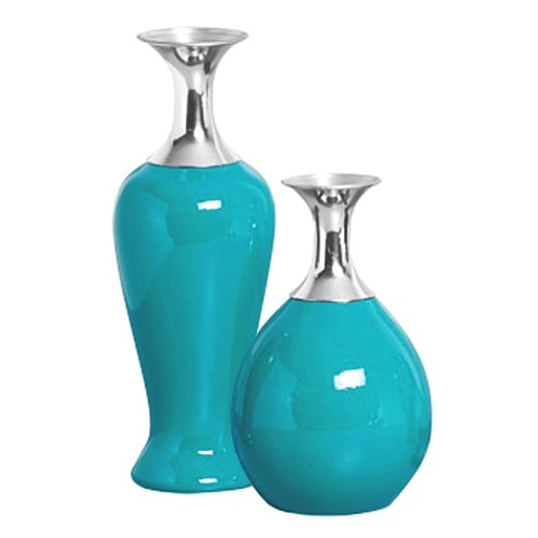 Vasos Decorativos Azul Turquesa Cód Ov/az