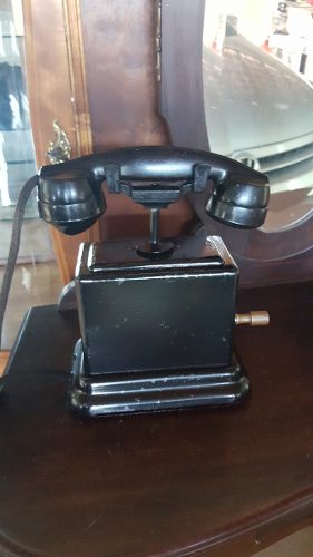 (only Wood) Telefone Antigo De Ferro Com Manivela Ericsson