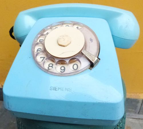 Lindo Telefone Antigo Siemens Azul Bebê No Estado