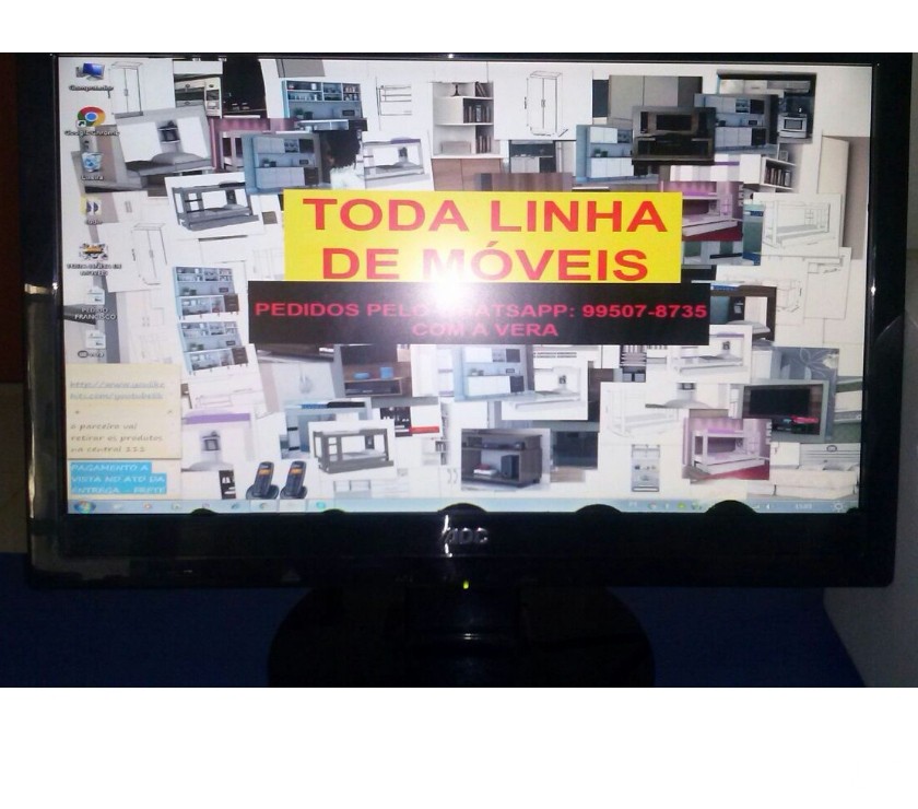 Monitor Tela Lcd 16'' Wide Aoc swa Multimidia - Usado