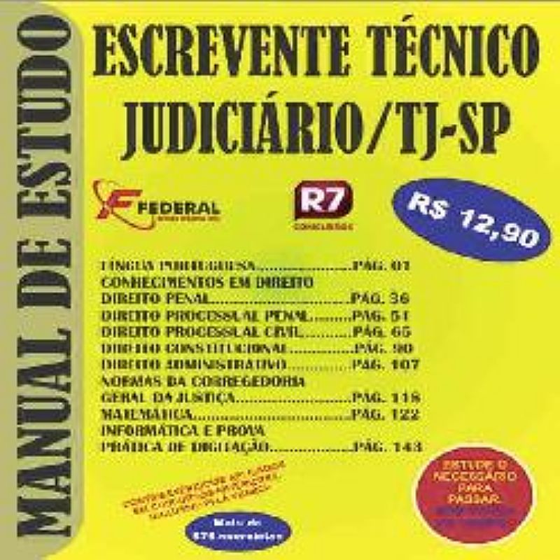 Apostila escrevente tecnico judiciario - tj-sp