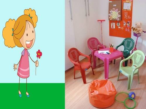 Kit Mesa Infantil Com 4 Cadeiras Plástica Poltrona Criança