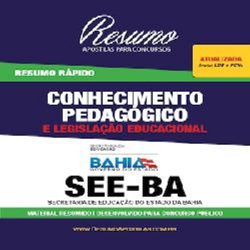 Apostila see-ba - conhecimento pedagogico e legislacao