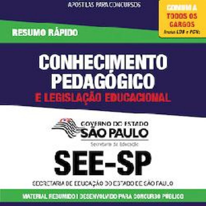 Apostila see sp - conhecimento pedagogico e legislacao