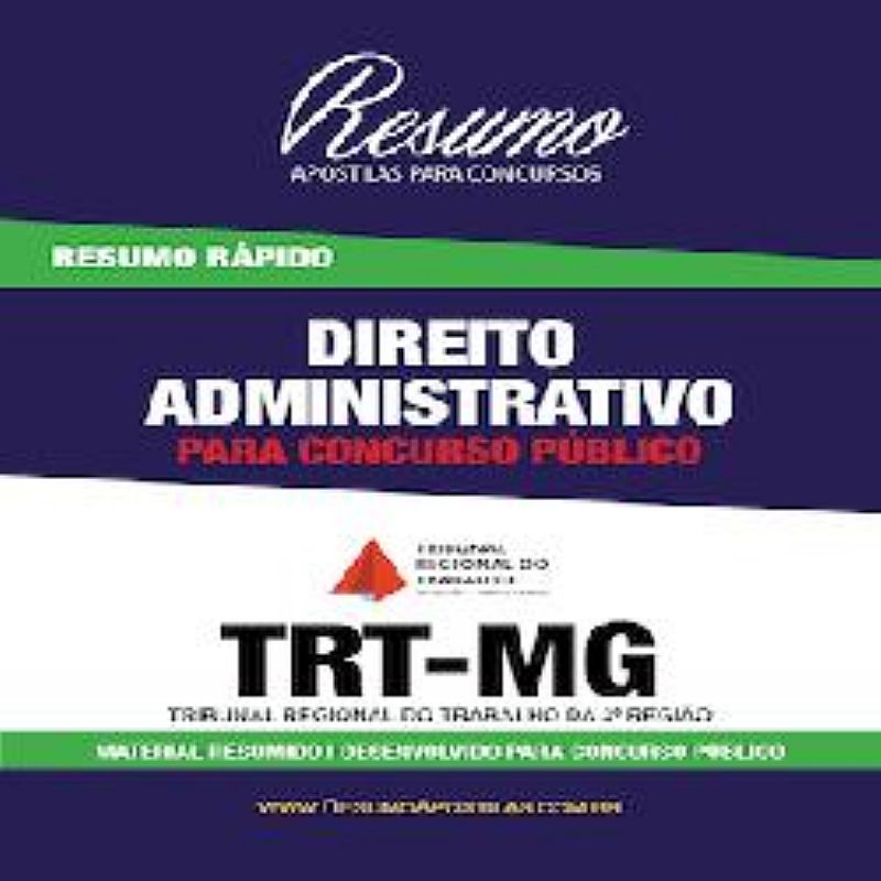 Apostila trt-mg - direito administrativo - resumo rapido