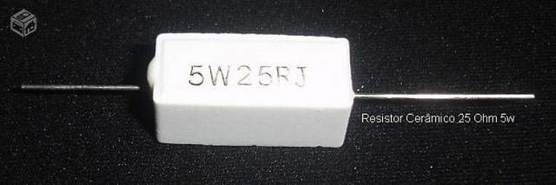 Resistor ceramico 25 ohm 5w lote com 5 unidades