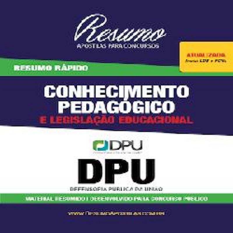 Apostila dpu - conhecimento pedagogico e legislacao