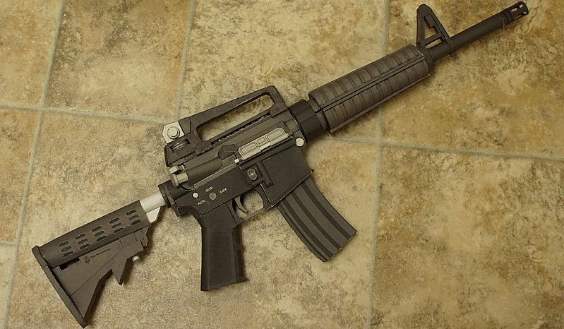 Projeto papercraft m4 ak tamanho real airsoft paintball