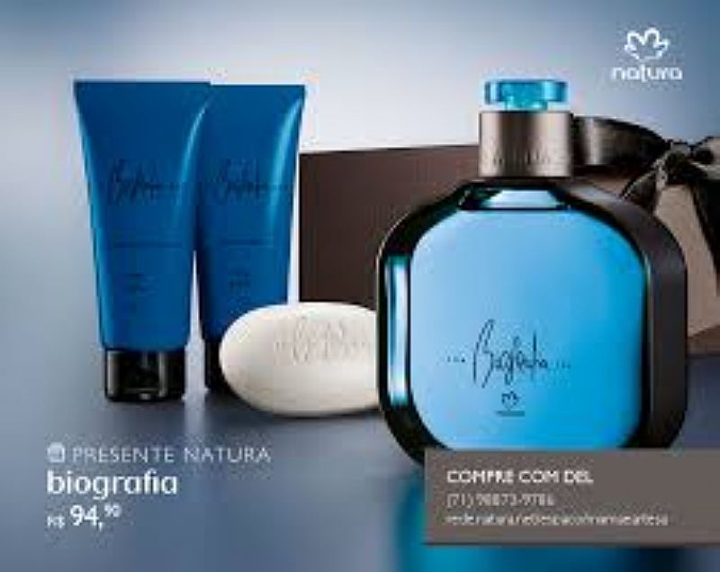 Presente natura biografia - desodorante colônia shampoo gel