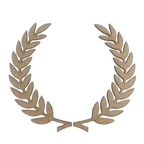Aplique Coroa De Louro (ramo Trigo) 10x8,5 Mettalcryl Laser