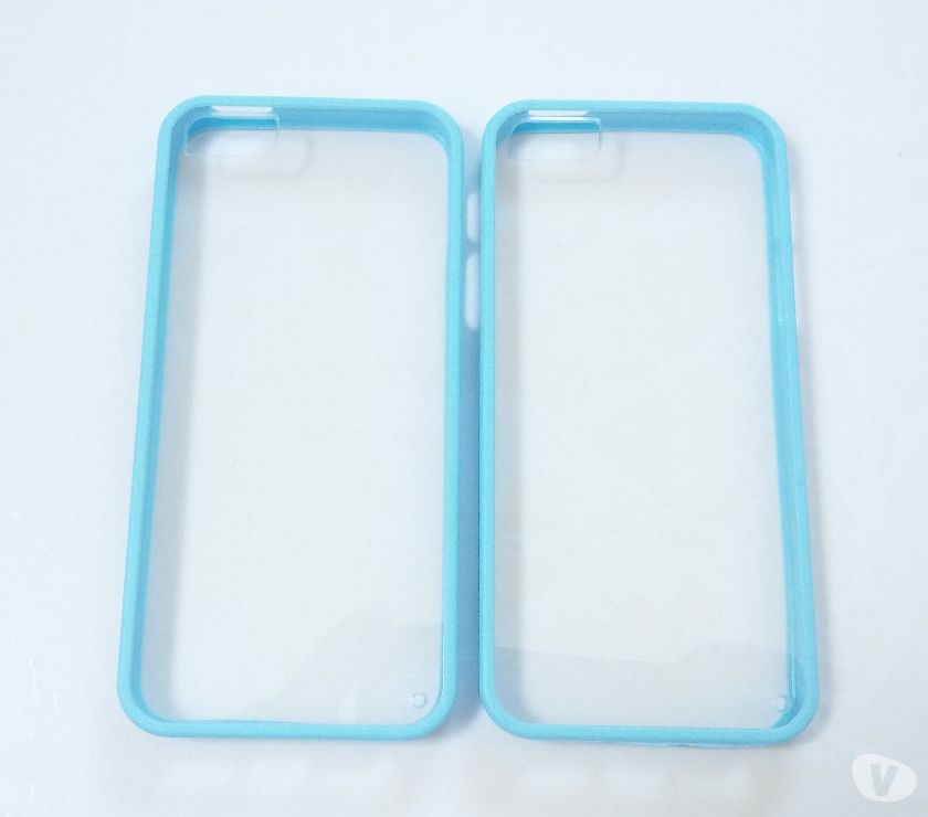Capa Case em SiliconeTPU azul Vidro Iphone 5 5s