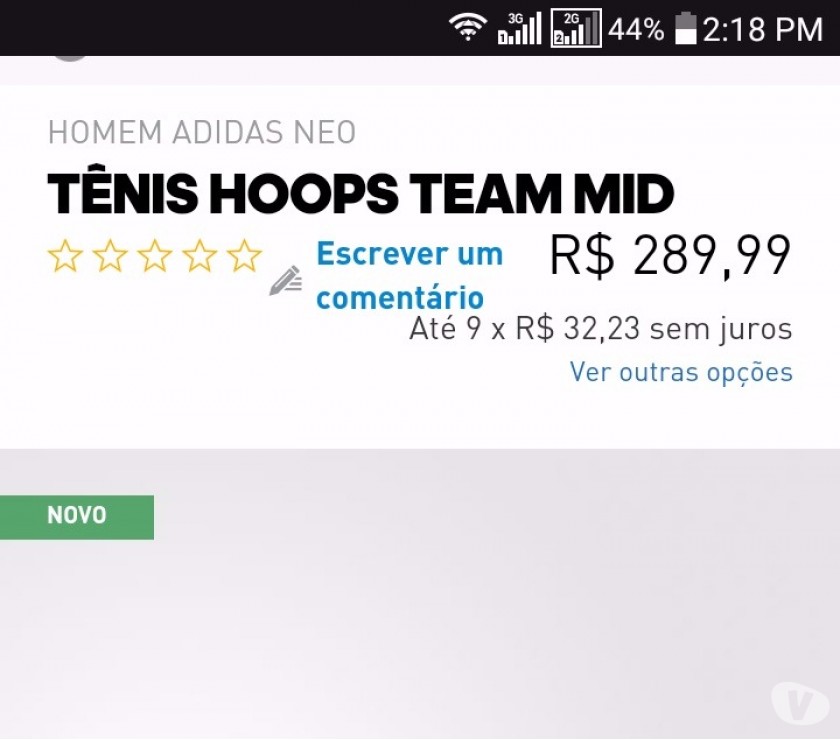 Tênis adidas neo original modelo hoops team mid tam.40