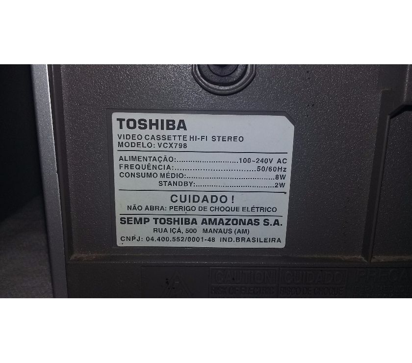 Video Cassete Toshiba Hifi 7 Cabeças Vcx-798 com o Controle