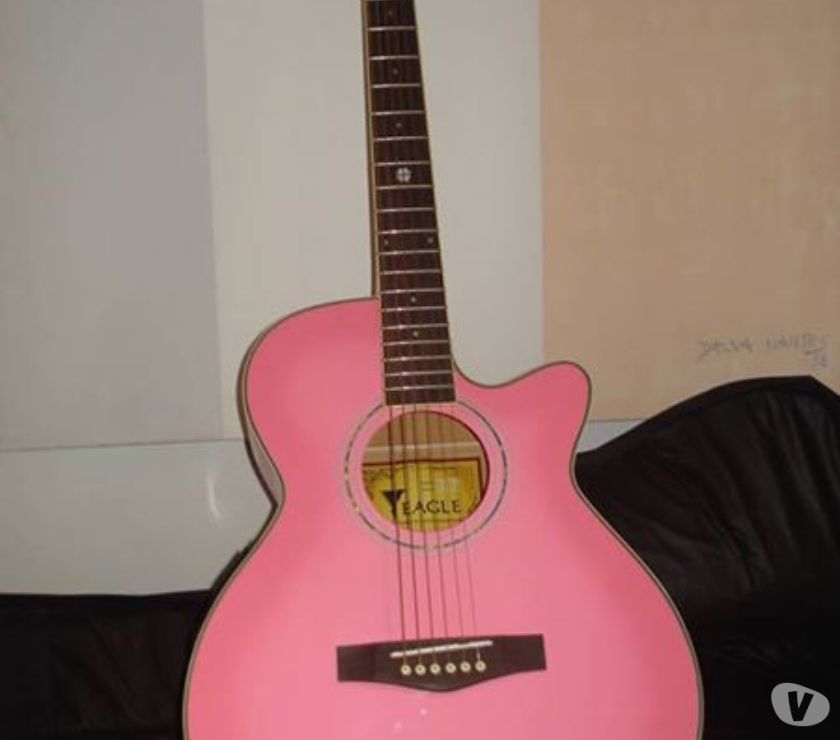 Violão Elétrico Rosa Eagle