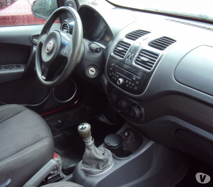 Fiat Grand Siena Attractive  flex abs airbag vermelh