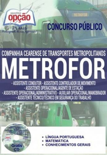 Apostila Impressa- Diversos Cargos - Concurso Metrofor 