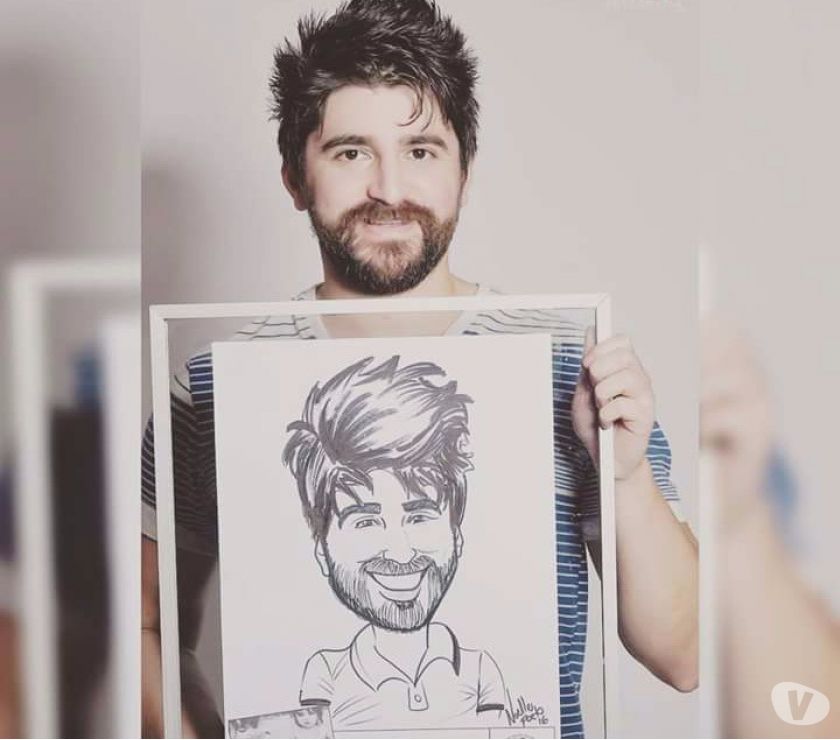 Caricaturista ao vivo em sua festa, casamento formatura