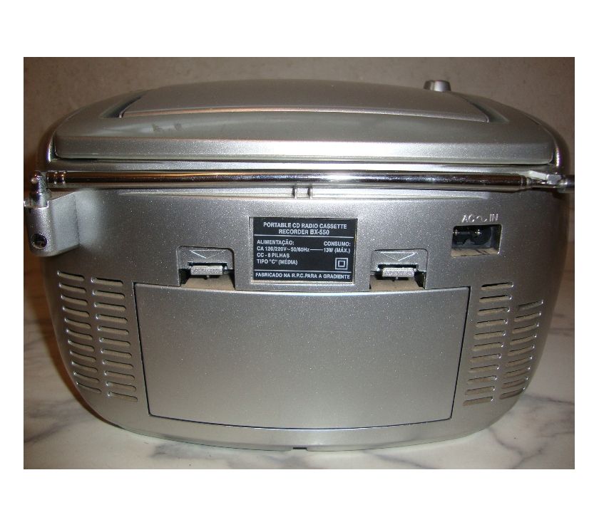 Radio CD player toca fita, boombox, Gradiente, Mod BX 550, s