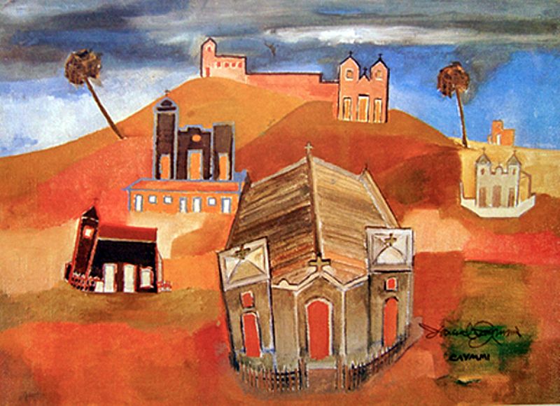 Conjunto de igrejas no morro, obra de dorival caymmi