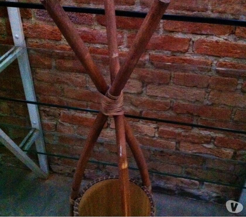 Luminária de chão ou mesa de madeira e bambu