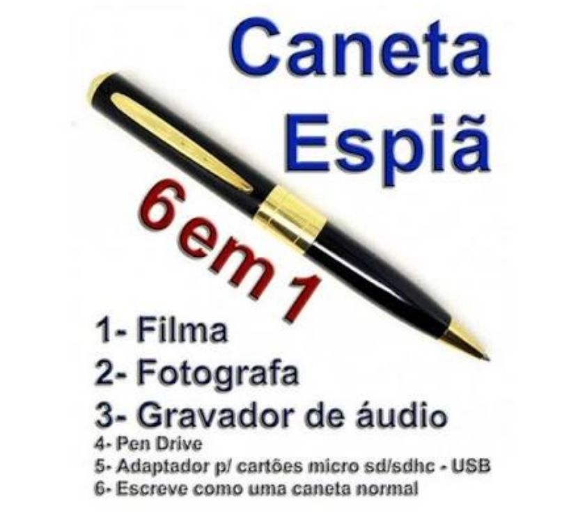 CANETA FILMADORA E ESPIÃ